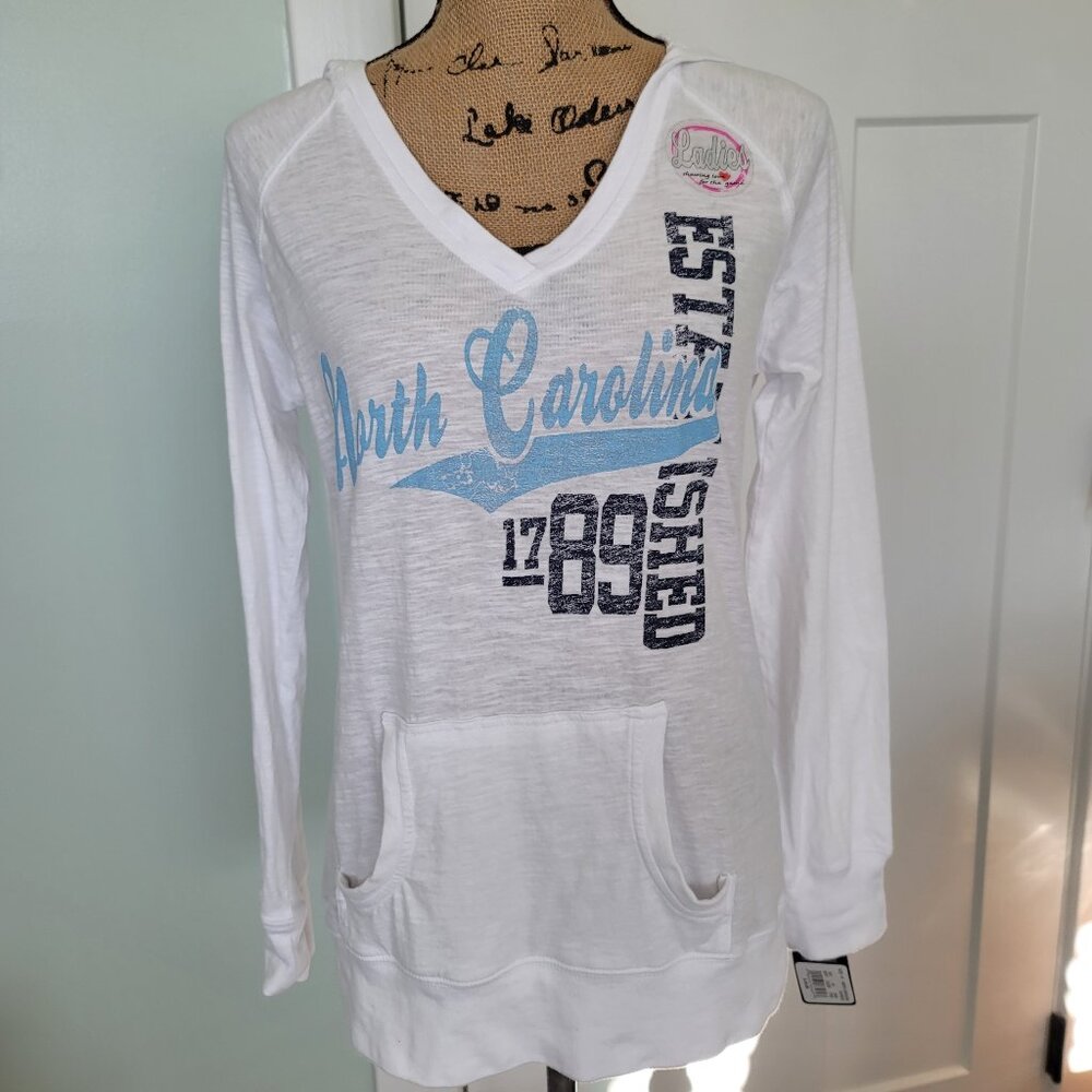 Pro Edge North Carolina Hooded Shirt Ladies Medium - New with Tag